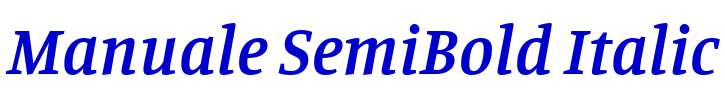 Manuale SemiBold Italic police de caractère